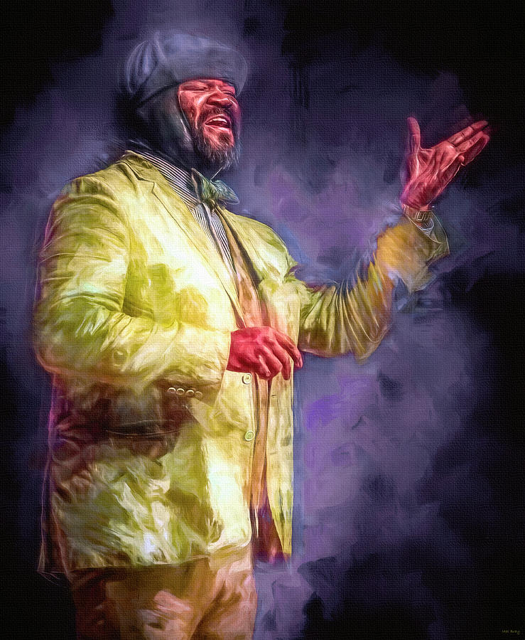 Gregory Porter Mixed Media by Mal Bray