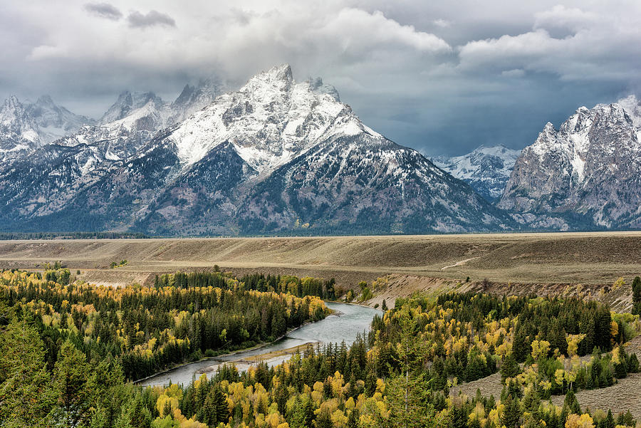 Grand Tetons Snake River Over Look Photograph By Jim Guy - Fine Art America