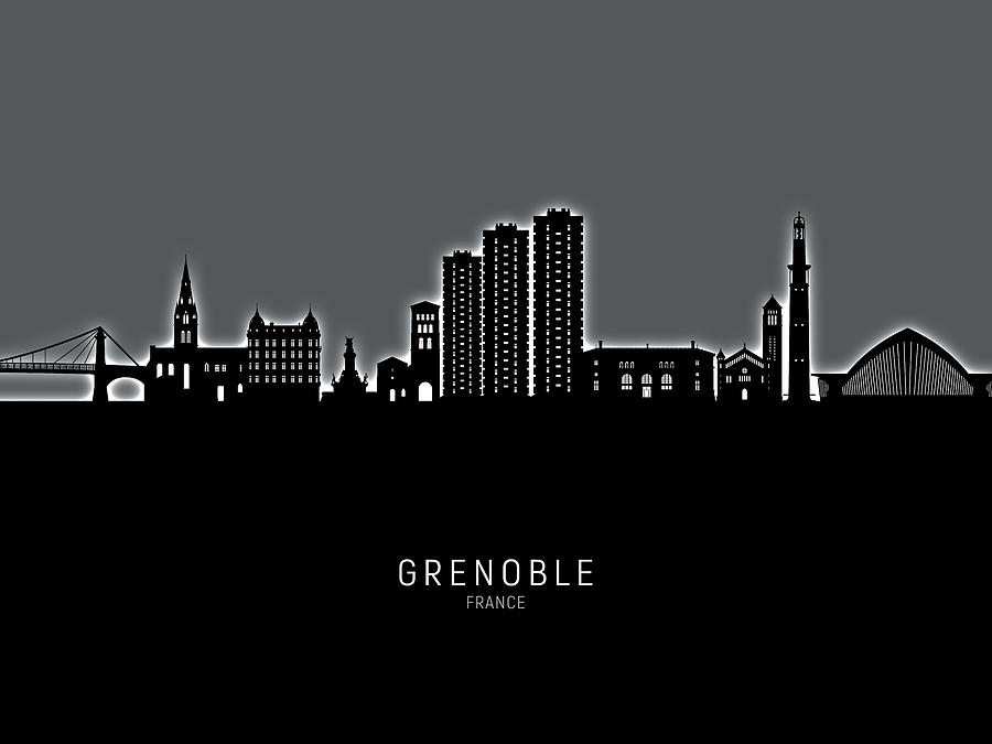 Grenoble France Skyline #85 Digital Art by Michael Tompsett