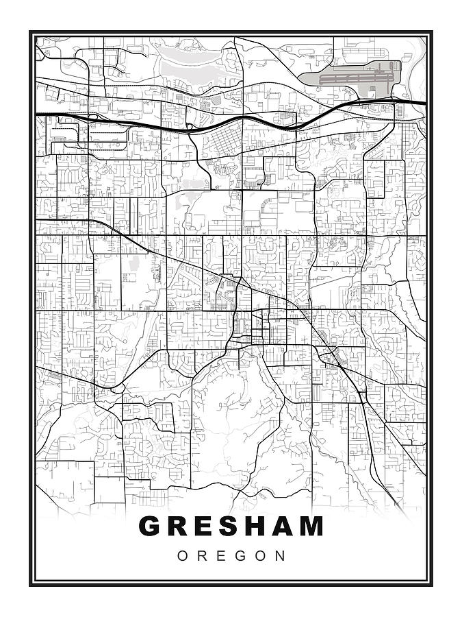 Gresham Map Digital Art by Ipsita Das Fine Art America