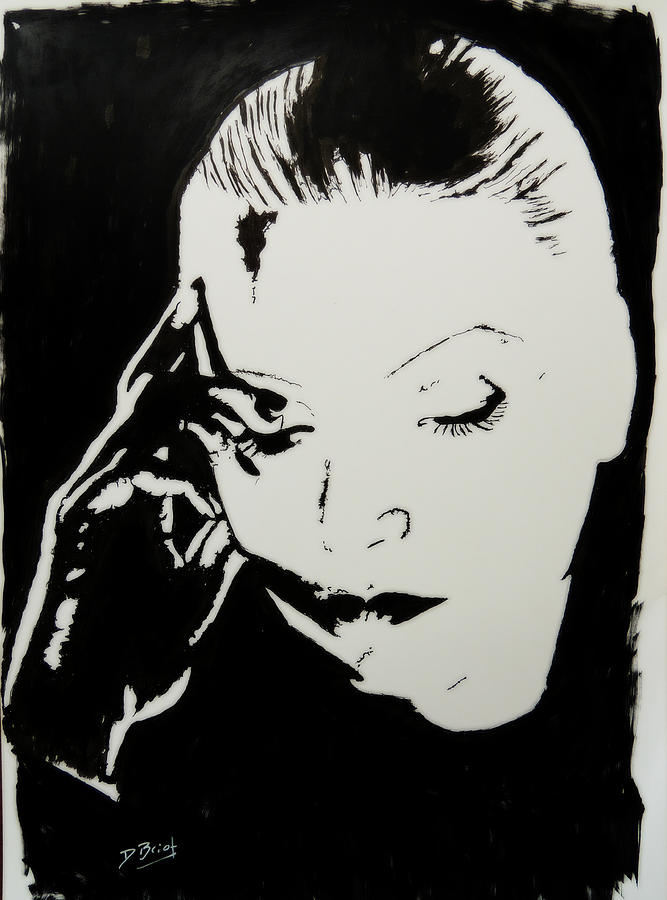 Greta Garbo Drawing by David Briot | Fine Art America