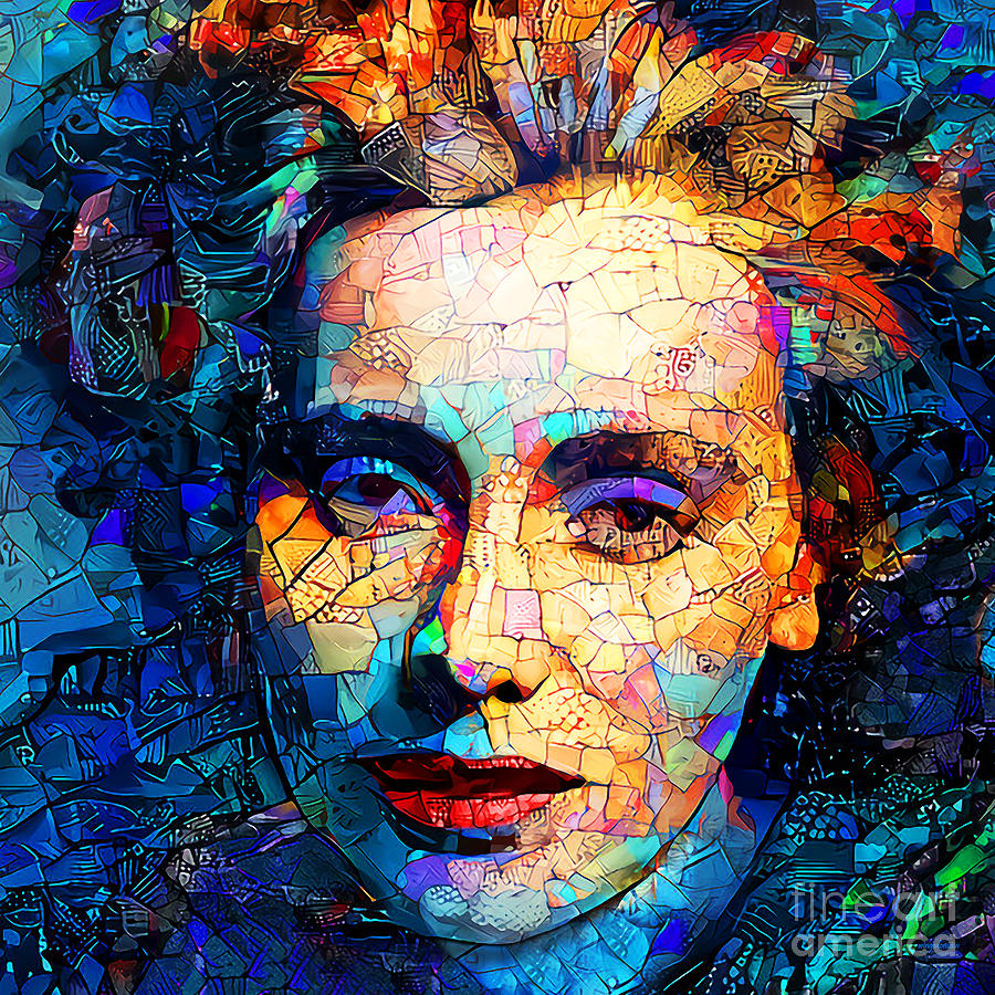Greta Garbo in Contemporary Modern Art 20211205 square Photograph by Wingsdomain Art and Photography
