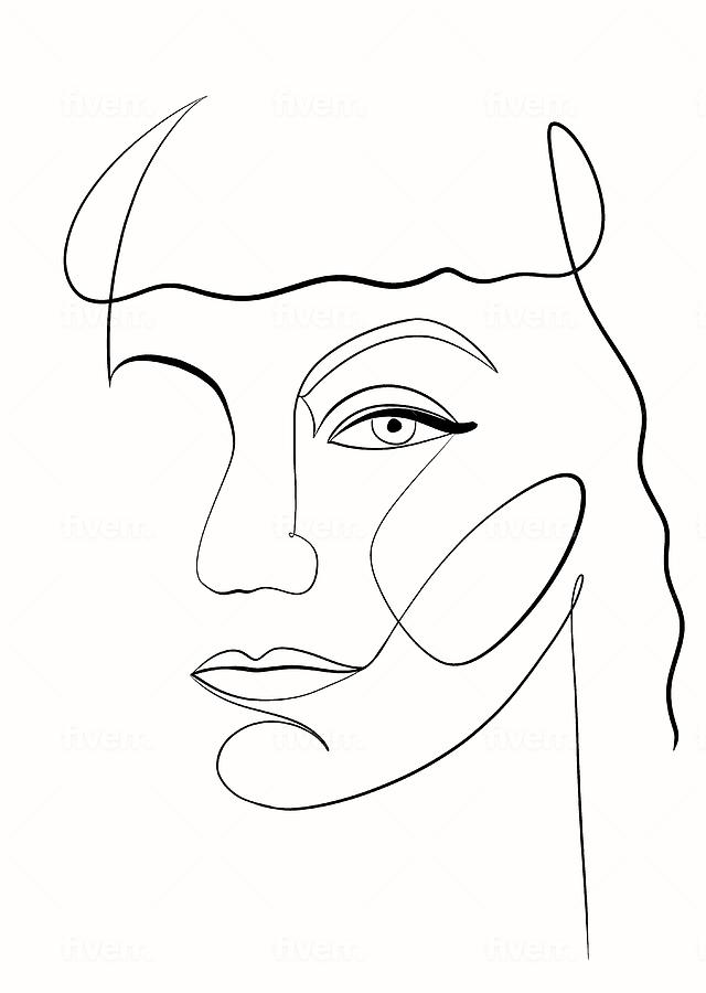 Greta Garbo minimalist portrait 2b Drawing by Movie World Posters