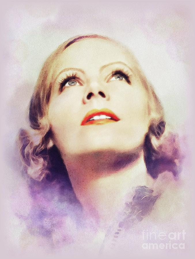 Greta Garbo, Movie Legend Painting by Esoterica Art Agency