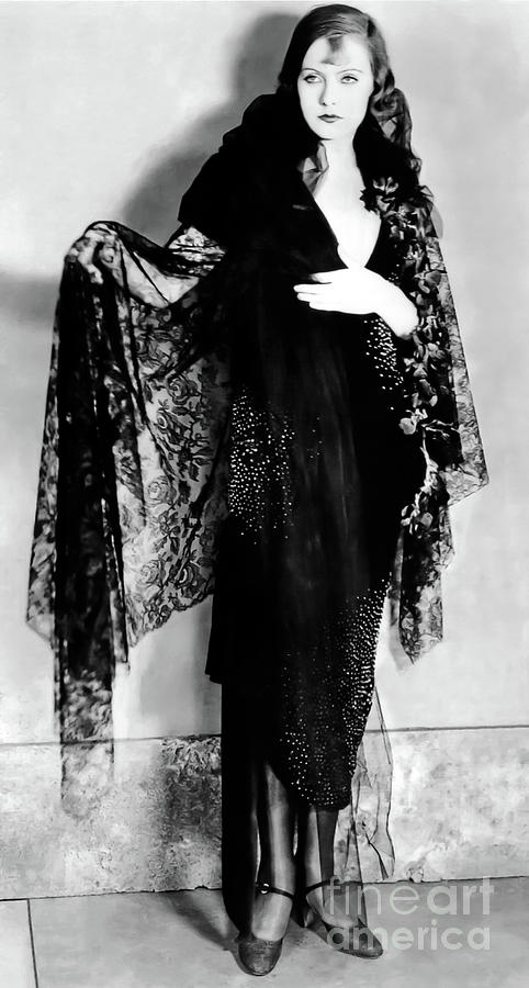 Greta Garbo Vamp 1927 Photograph by Sad Hill - Bizarre Los Angeles Archive