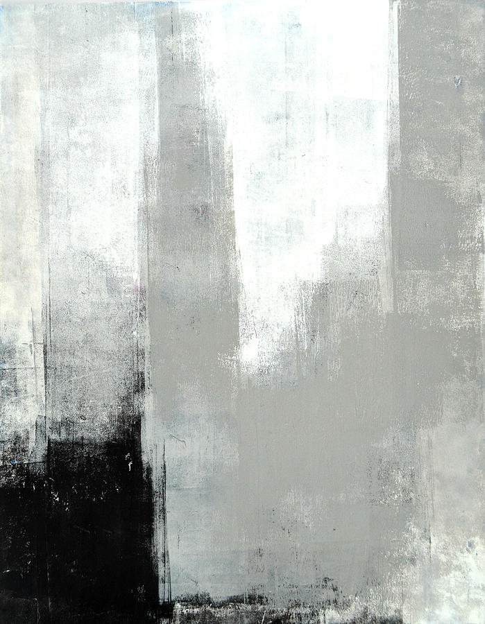 Grey Abstract Art Painting Digital Art by Herbert - Pixels