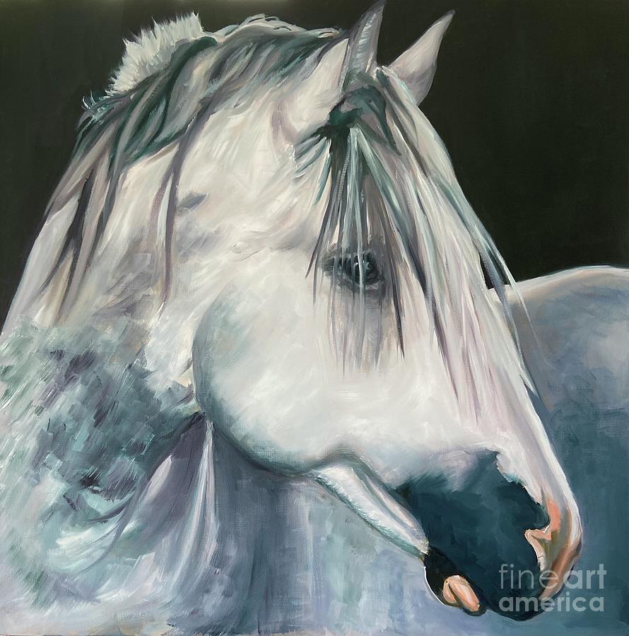 Nature Painting - Grey Draft by Suzanne Leonard