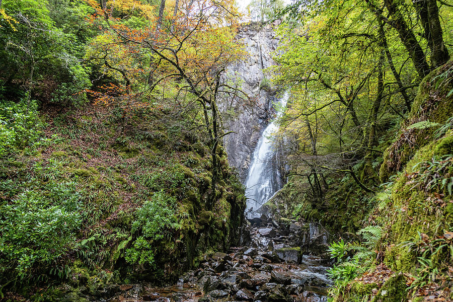 Grey Mares Waterfall Kinlochleven Photograph by Shirley Mitchell