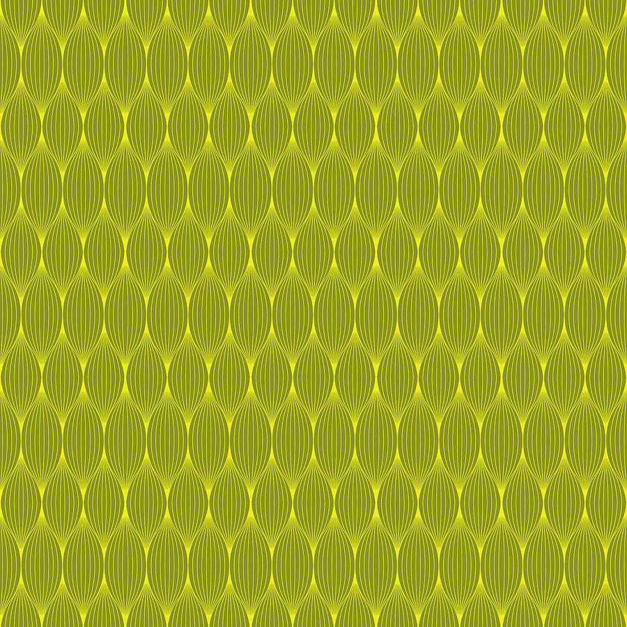 Grey On Yellow Optical Waves Repeat Pattern Digital Art by Taiche Acrylic Art