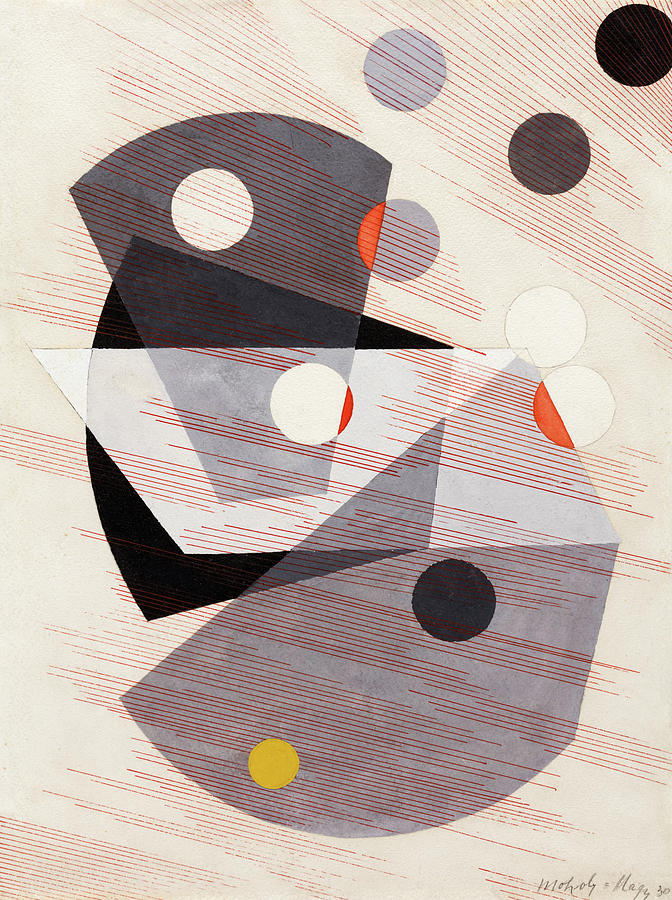 Grey Overlappings, 1930 Painting by Laszlo Moholy-Nagy - Fine Art America