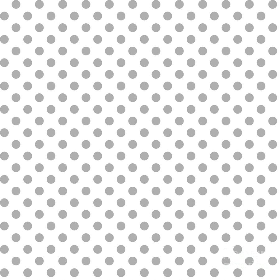 Grey Polka Dots Pattern on White Background Digital Art by Design Wood ...