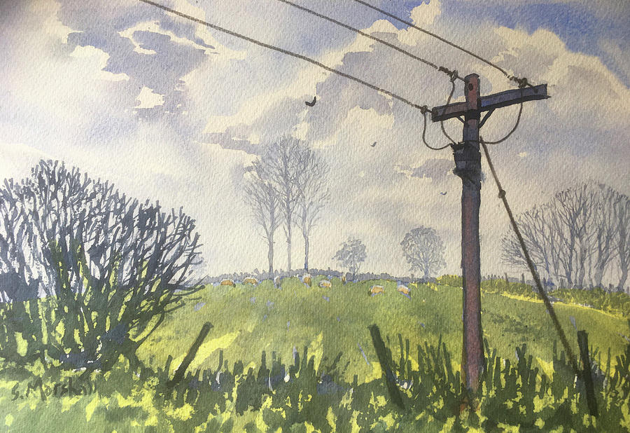 Grey Skies over West End Pasture, Kilham Painting by Glenn Marshall