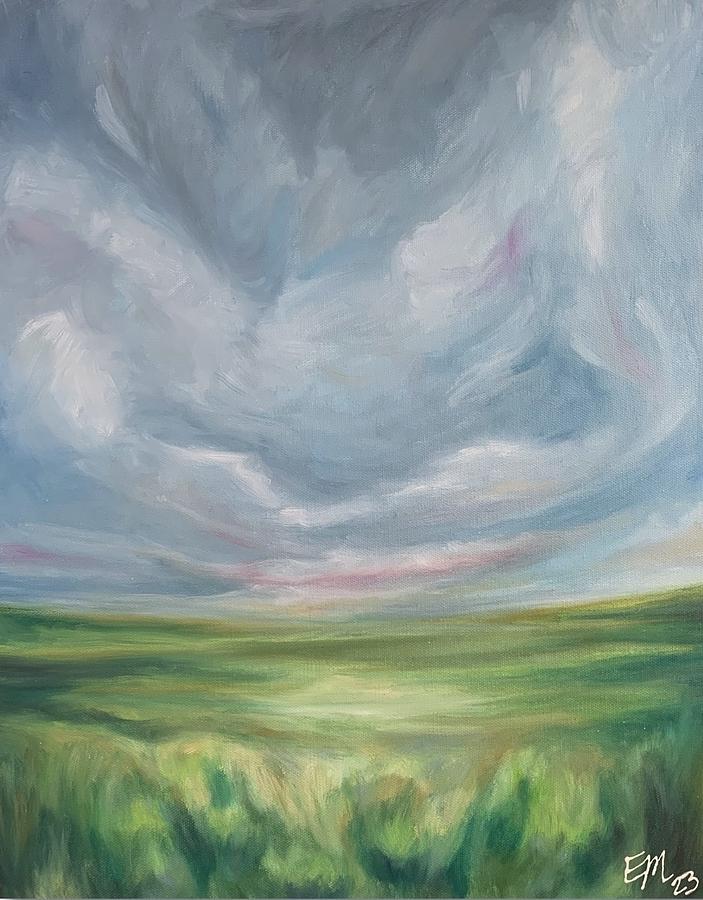 Grey Sky Landscape Painting