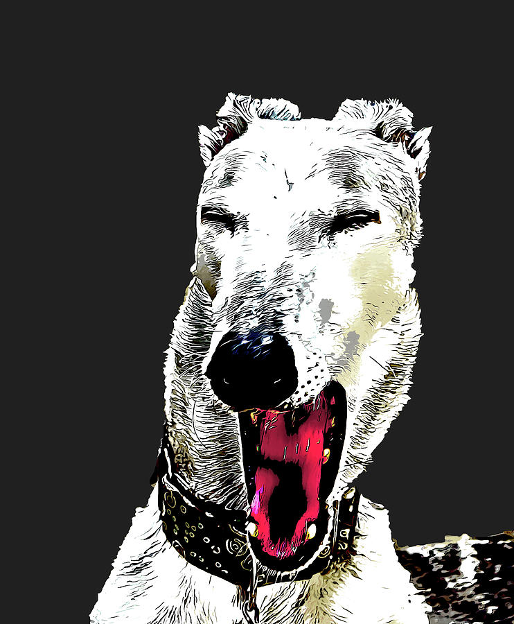 Greyhound Pop Art in Charcoal Photograph by Sheen Watkins