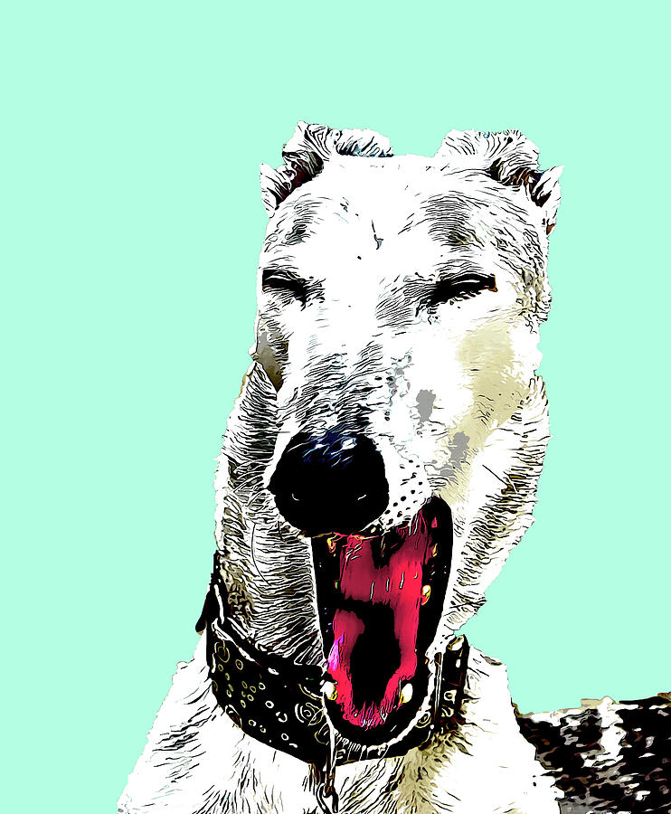 Greyhound Pop Art in Seafoam Photograph by Sheen Watkins