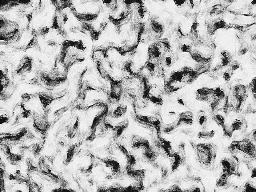 Greyscale Brushstroke Mashup Digital Pattern Digital Art by Douglas Brown