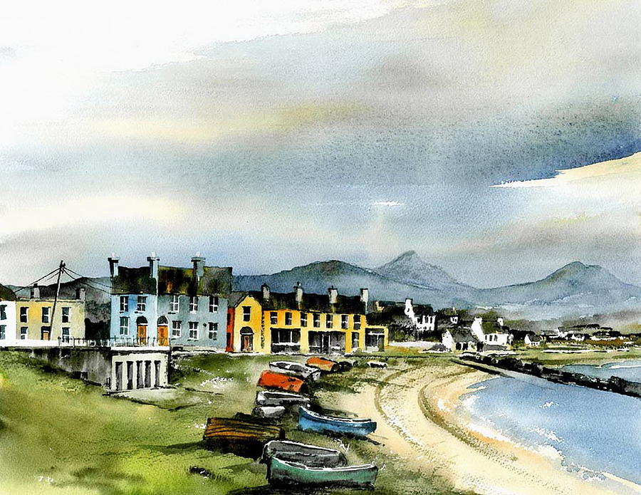 Greystones Bygones, Co. Wicklow Painting by Val Byrne