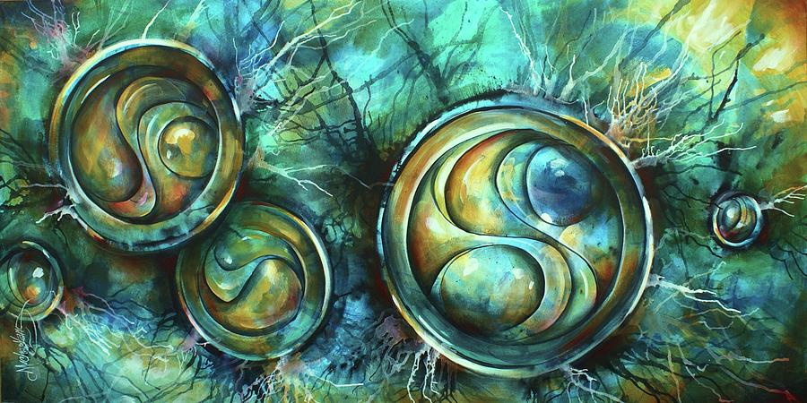  Grid Lock Painting by Michael Lang