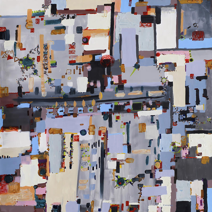 Abstract Painting - Gridlock by Regina Valluzzi