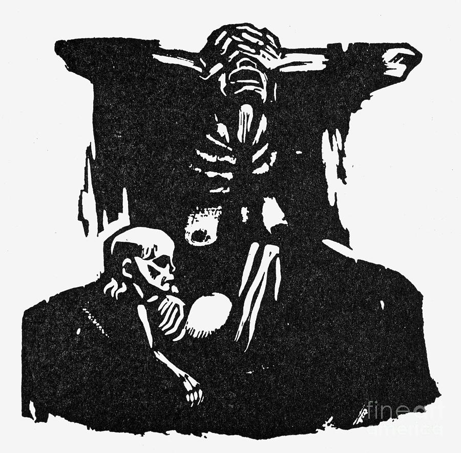 Grieving Mother Drawing by Kathe Kollwitz