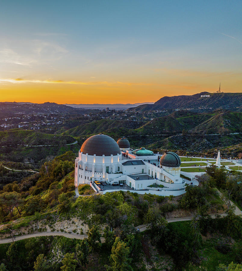 Griffith Observatory Sunset with Hollywood Sign Photograph by Josh ...