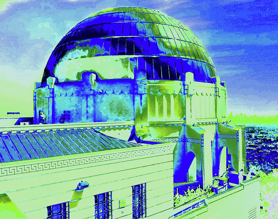 Griffith Park Observatory Digital Art by Karol Blumenthal