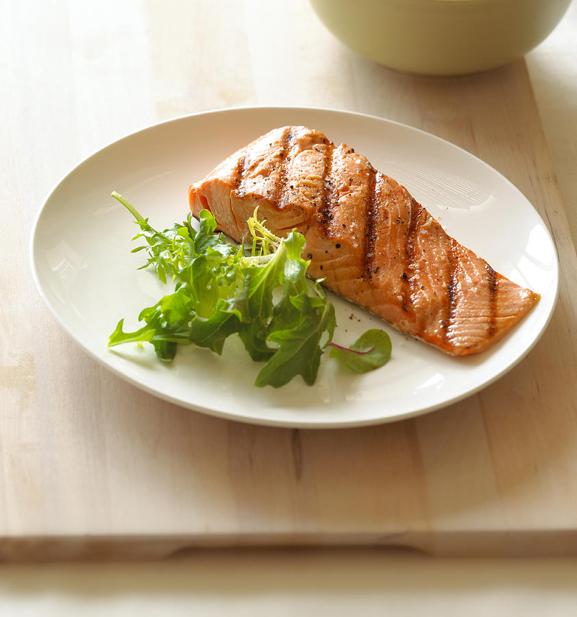 Grilled Salmon Seafood Fish Healthy Entree Photograph by Annabelle Breakey