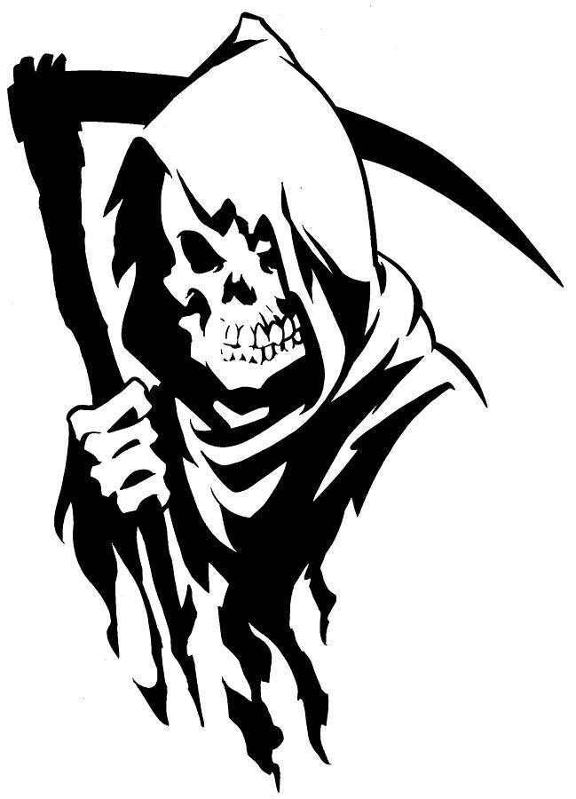 Grim Reaper Face Drawing