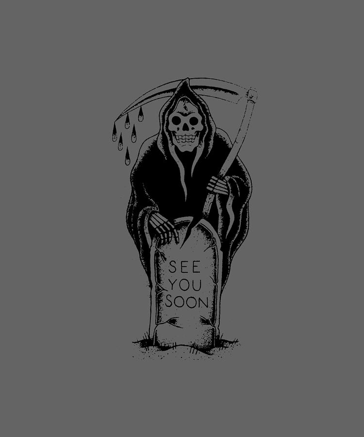 Grim Reaper See You Soon tattoo jesus Digital Art by Duong Ngoc Son ...