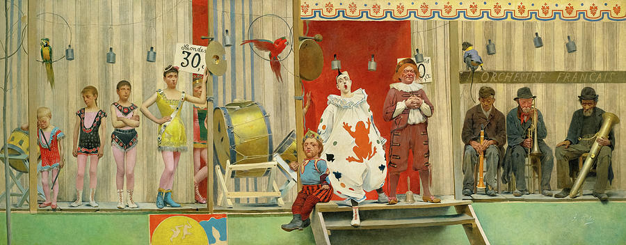 Misery Movie Painting - Grimaces And Misery, The Acrobats, 19th century by Fernand Pelez