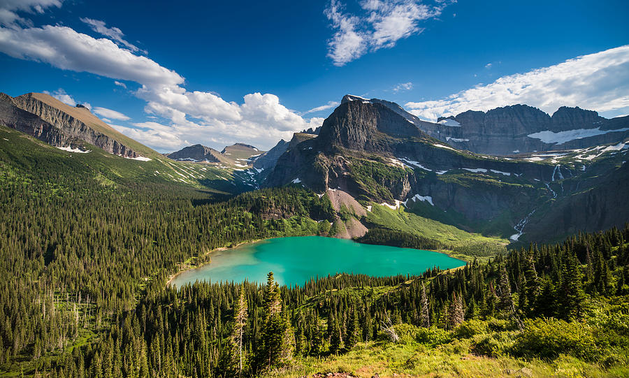 Grinnell Lake in Glacier National Park Photograph by HaizhanZheng