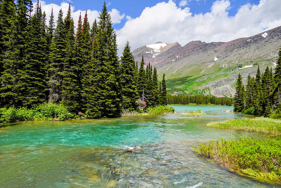 Grinnell Lake Trail Photograph by Aarti Bartake - Pixels