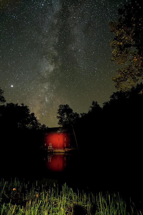 Grist Mill and Stars Photograph by Steve Stuller