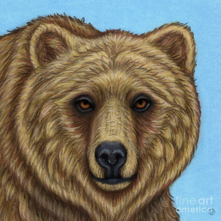 Grizzly Bear Painting by Amy E Fraser