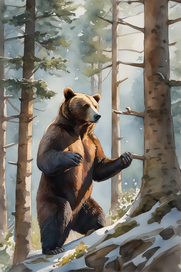 Nature Digital Art - Grizzly  by Manjik Pictures