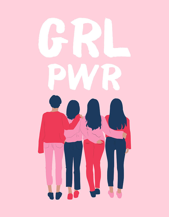 Grl Pwr Girl Power For Real Girls Mixed Media By Gagster