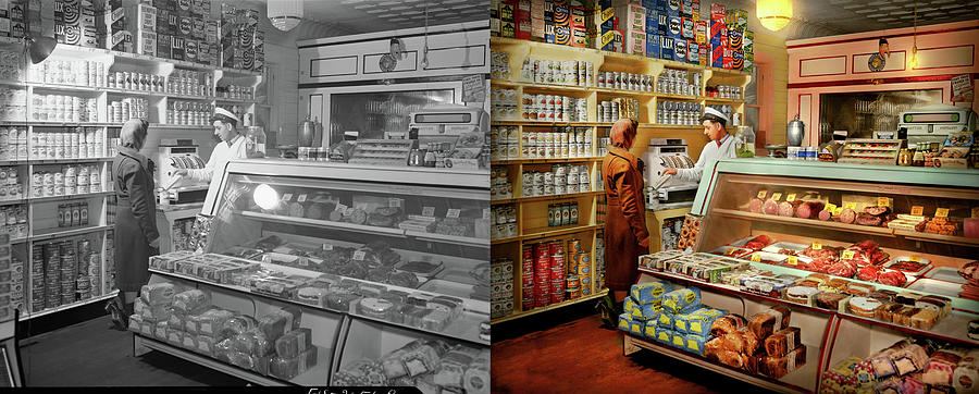 Grocery - Provincetown, MA - Anybodys deli 1942 - Side by Side Photograph by Mike Savad