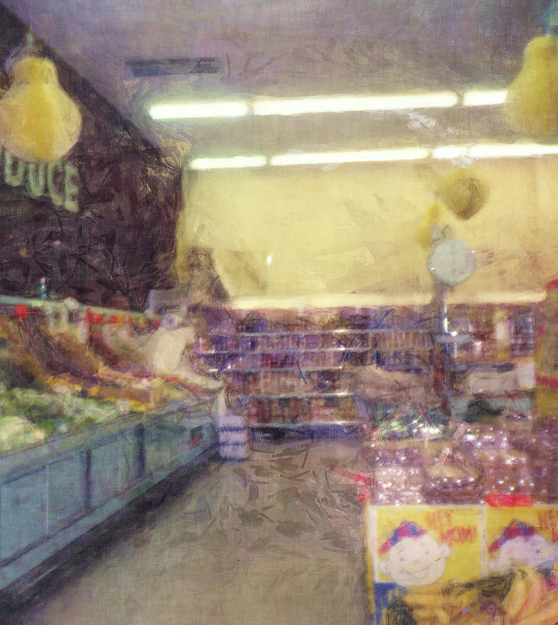 Grocery Store Scene Vintage Photograph by Cathy Anderson