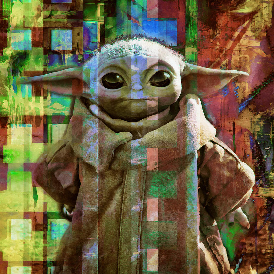 Alien Movie Mixed Media - Grogu - Baby Yoda by SampadArt Gallery
