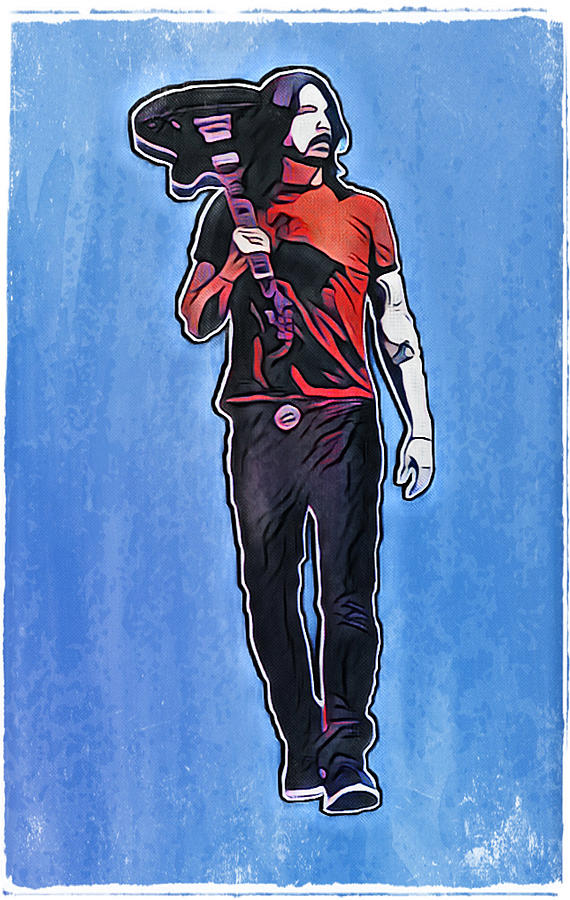 Grohl is a God Digital Art by Christina Rick