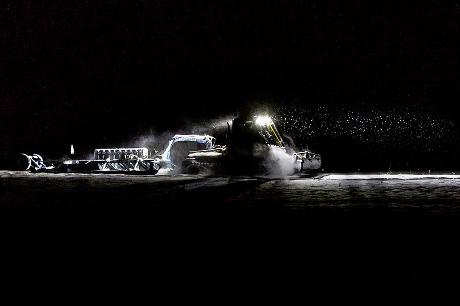 Groomer at Night Photograph by Tim Kirchoff