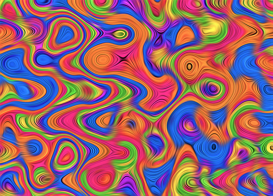 Groovy Abstract Pattern Digital Art by Ronald Mills