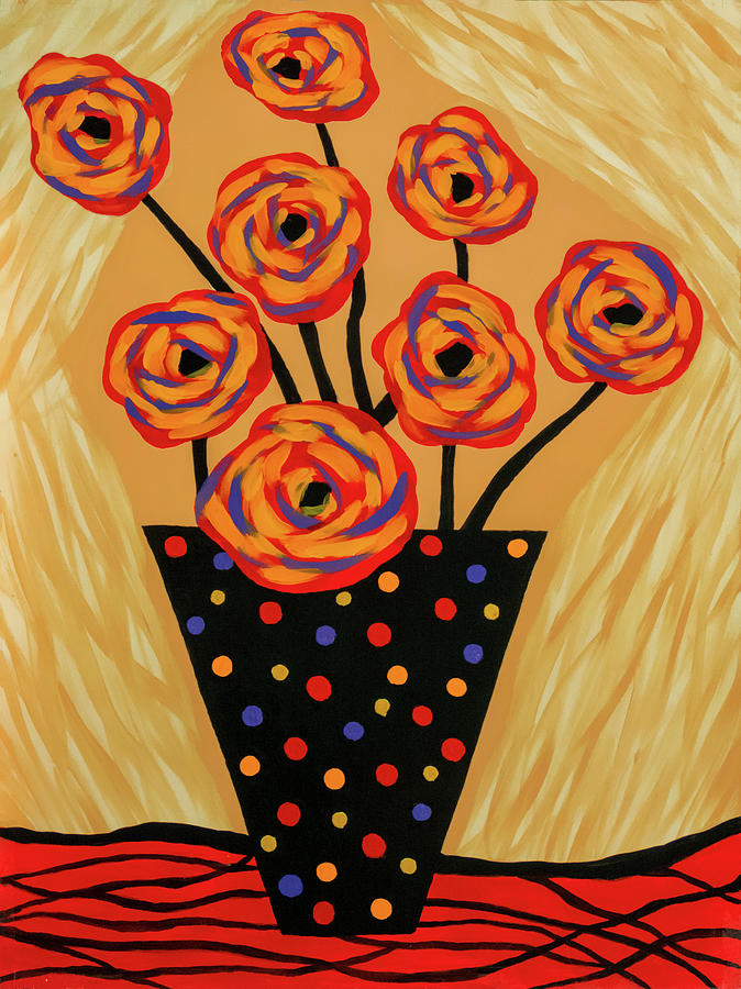 Groovy Blooms Painting by JP McKim