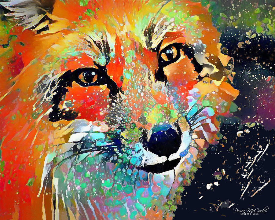 Groovy Fox Digital Art by Pennie McCracken