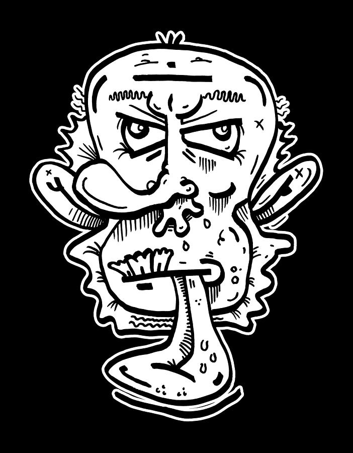 Gross Guy With Monster Tongue Drawing by Matt Godwin - Pixels