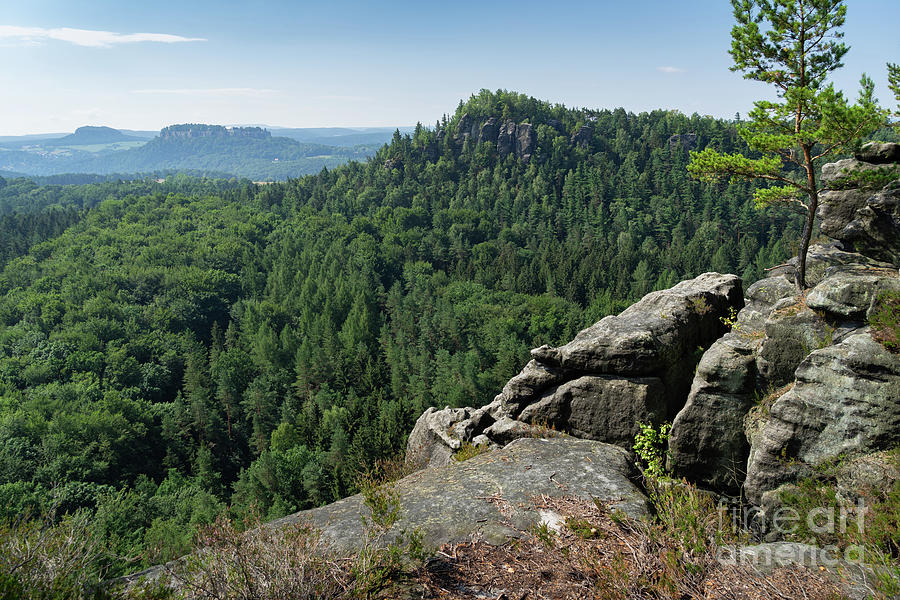 Grosser Baerenstein, viewpoint in Saxon Switzerland Photograph by Adriana Mueller