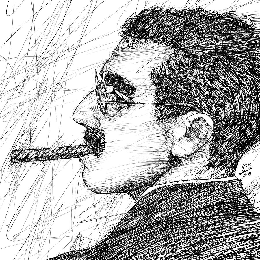 GROUCHO MARX ink portrait .1 Drawing by Fabrizio Cassetta - Fine Art ...