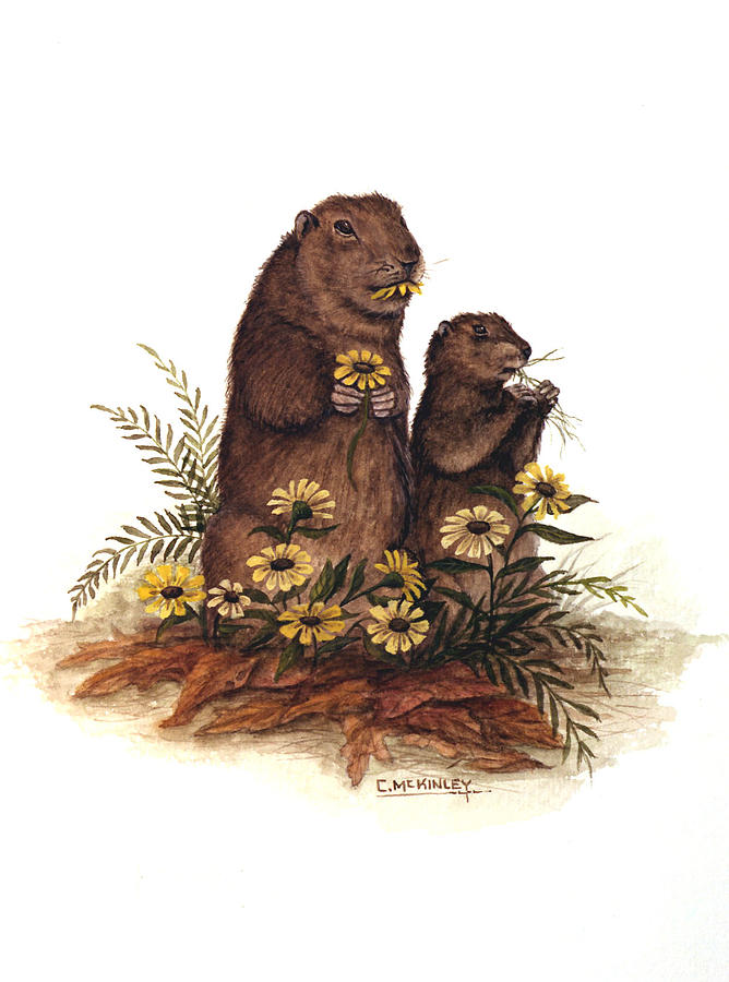 Ground Hogs Painting by Carl McKinley