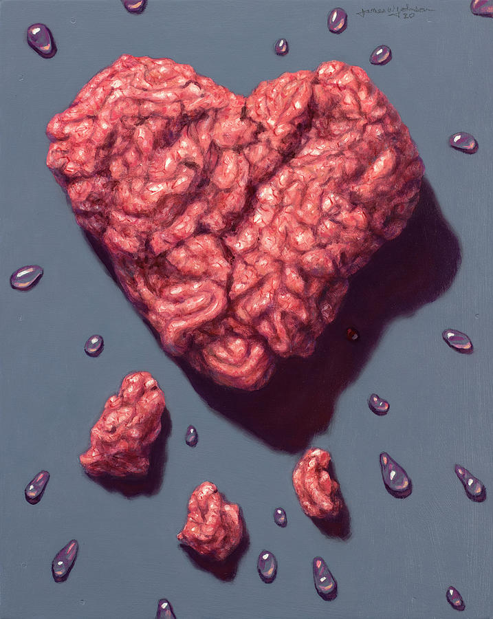 Meat Painting - Ground Love by James W Johnson