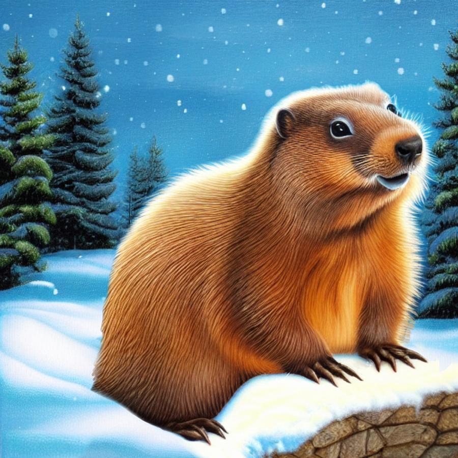 Groundhog Day Digital Art by Louise Lavallee - Fine Art America